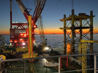 上海朗信,交付國內(nèi)唯一套4400kj大型液壓打樁錘